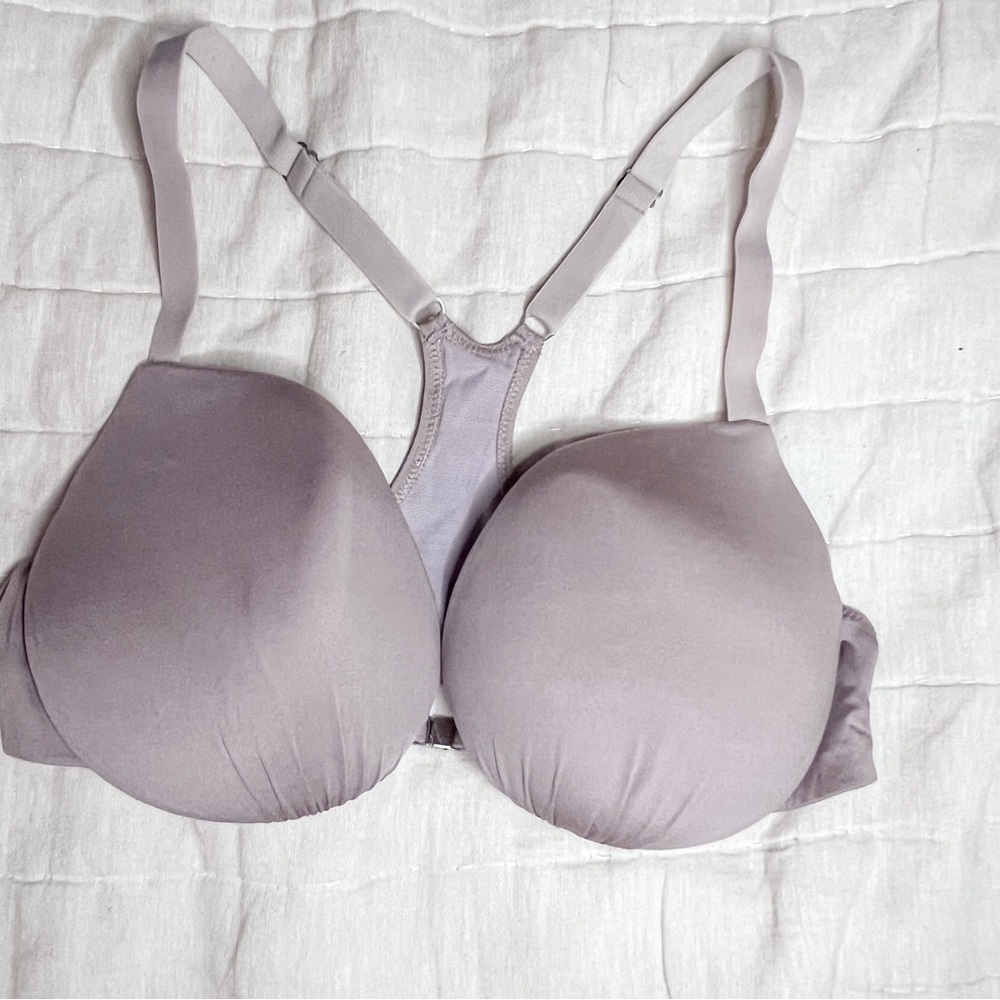 Cosabella Soft Gray Racerback Front Closure Bra Size 34D